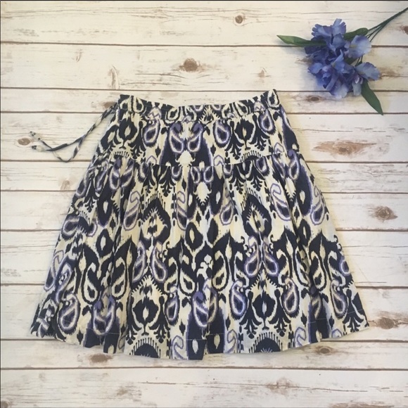 Tommy Hilfiger Blue Cotton drawstring Pockets A-line skirt Size Small - Picture 1 of 6
